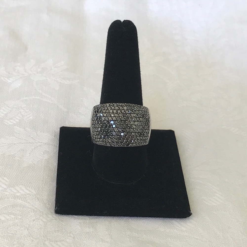 BLACK DIAMOND STERLING RING